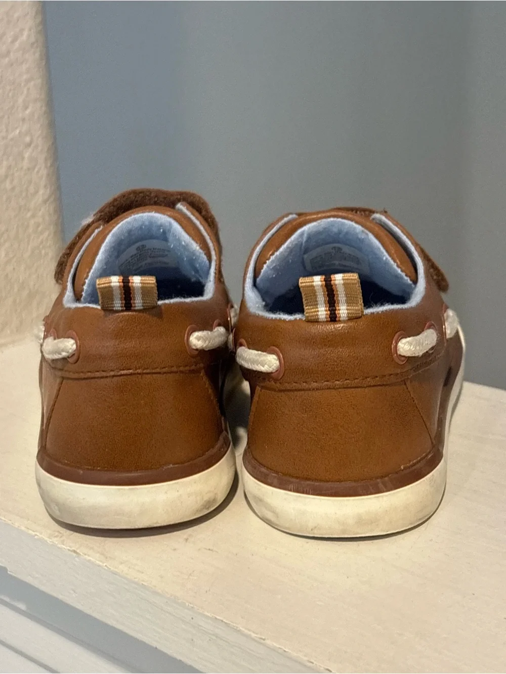 Cat And Jack Brown Levi Shoes Slip On Gently Used Little Boys Youth Shoes Sz 12